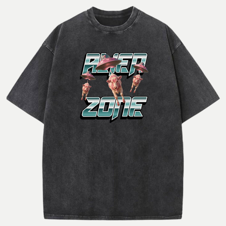 Alien Zone Cow Vintage T-Shirt