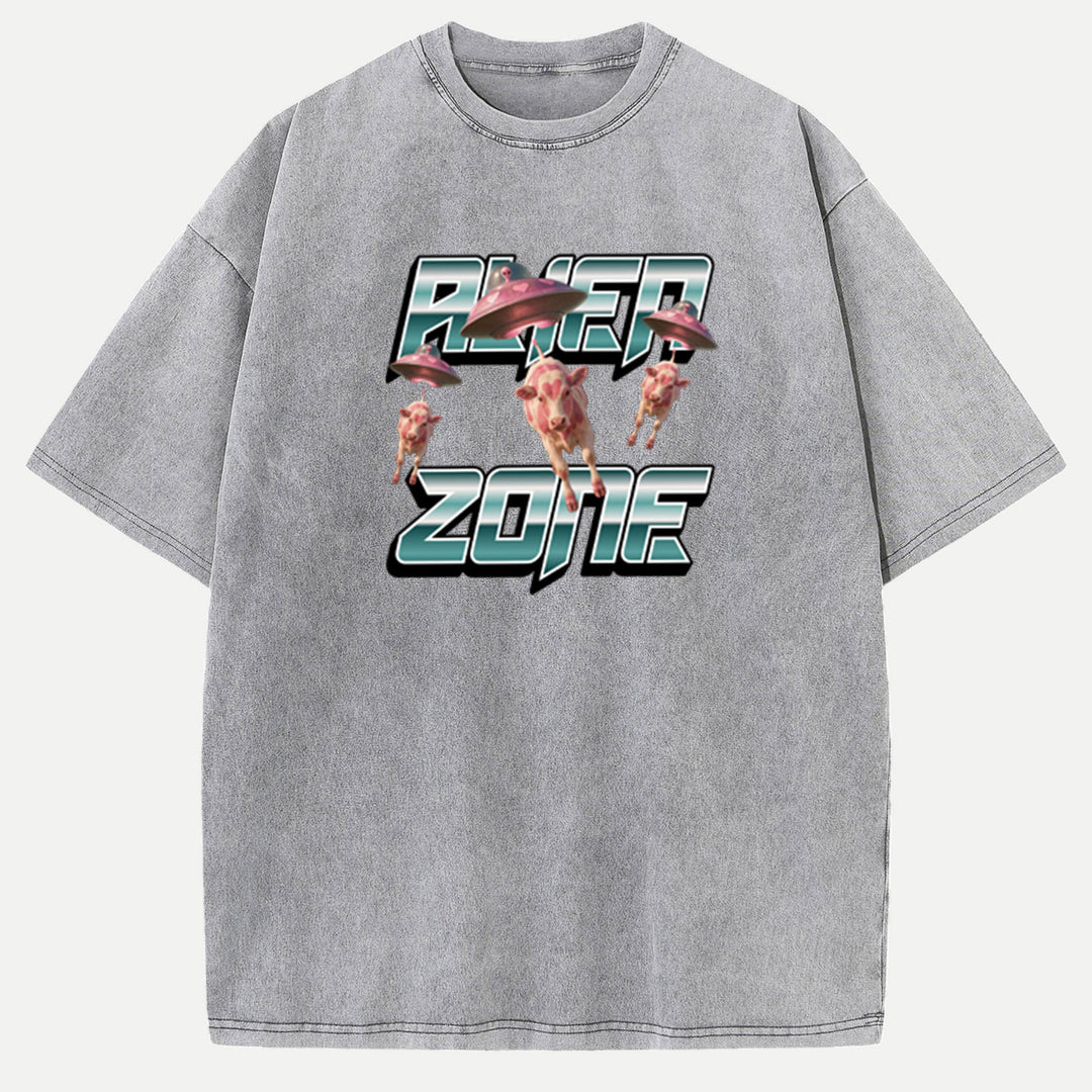 Alien Zone Cow Vintage T-Shirt