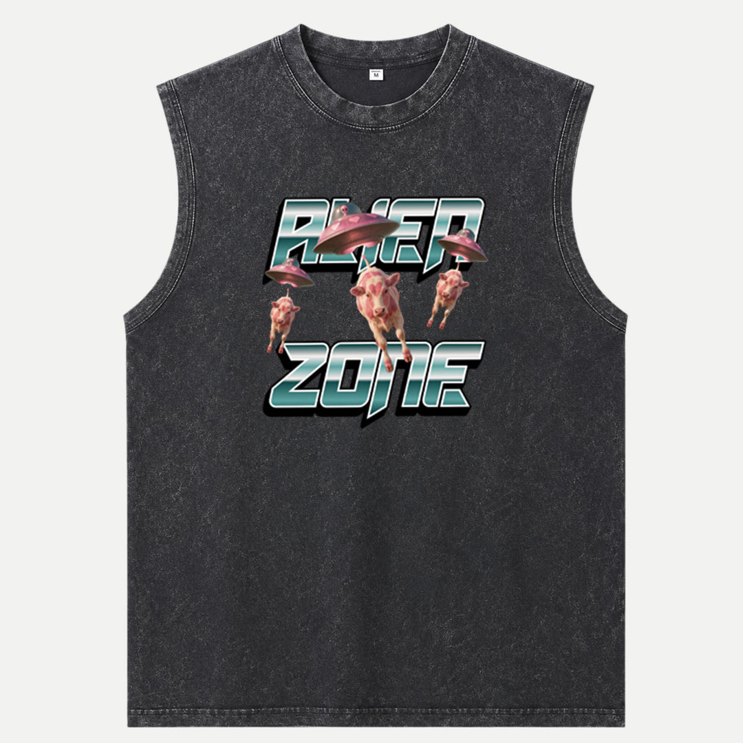 Alien Zone Cow Vintage T-Shirt