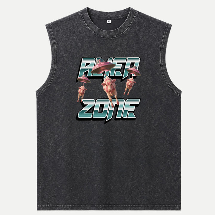 Alien Zone Cow Vintage T-Shirt