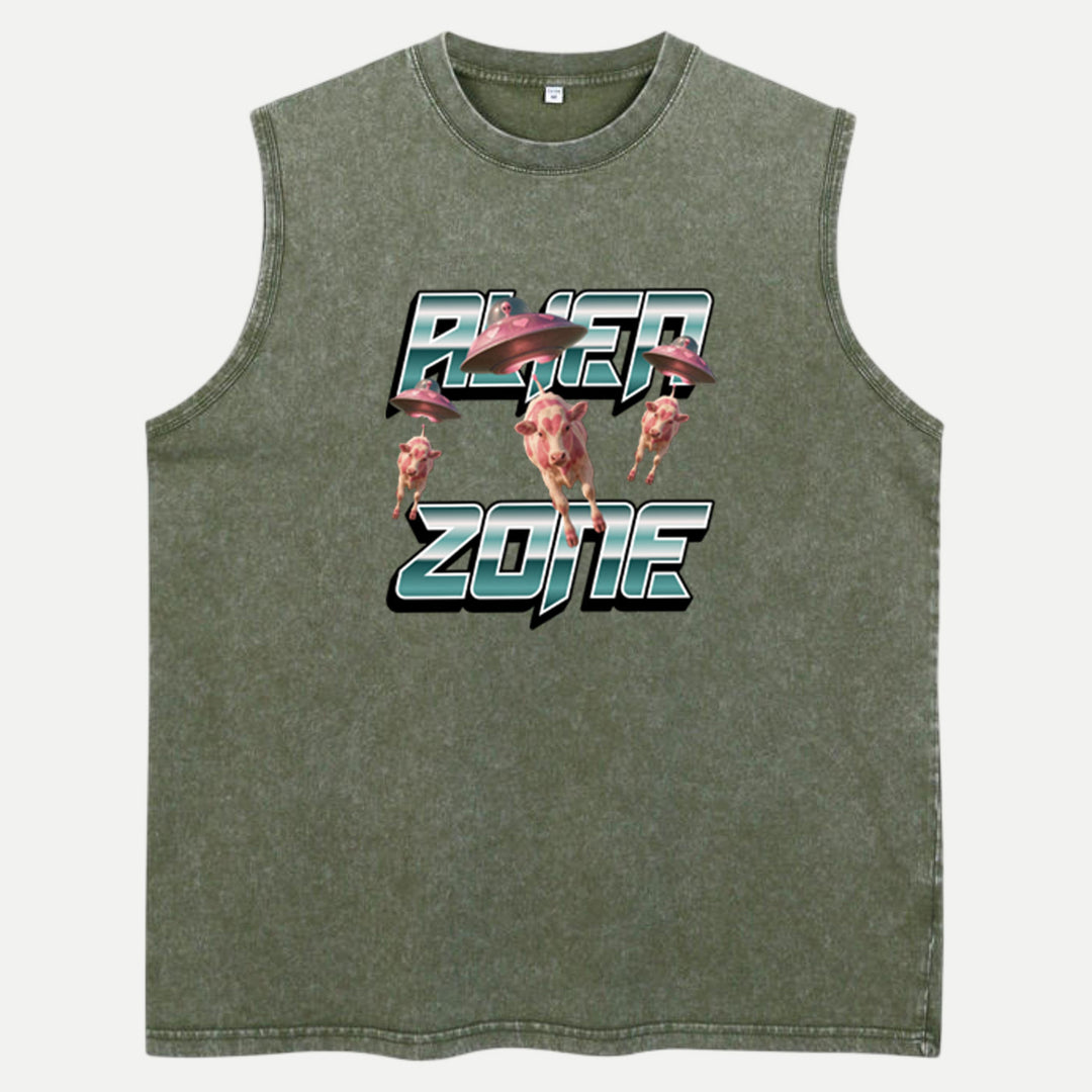 Alien Zone Cow Vintage T-Shirt