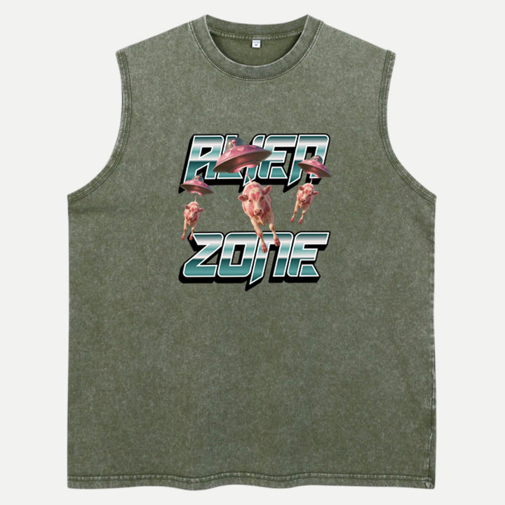 Alien Zone Cow Vintage T-Shirt