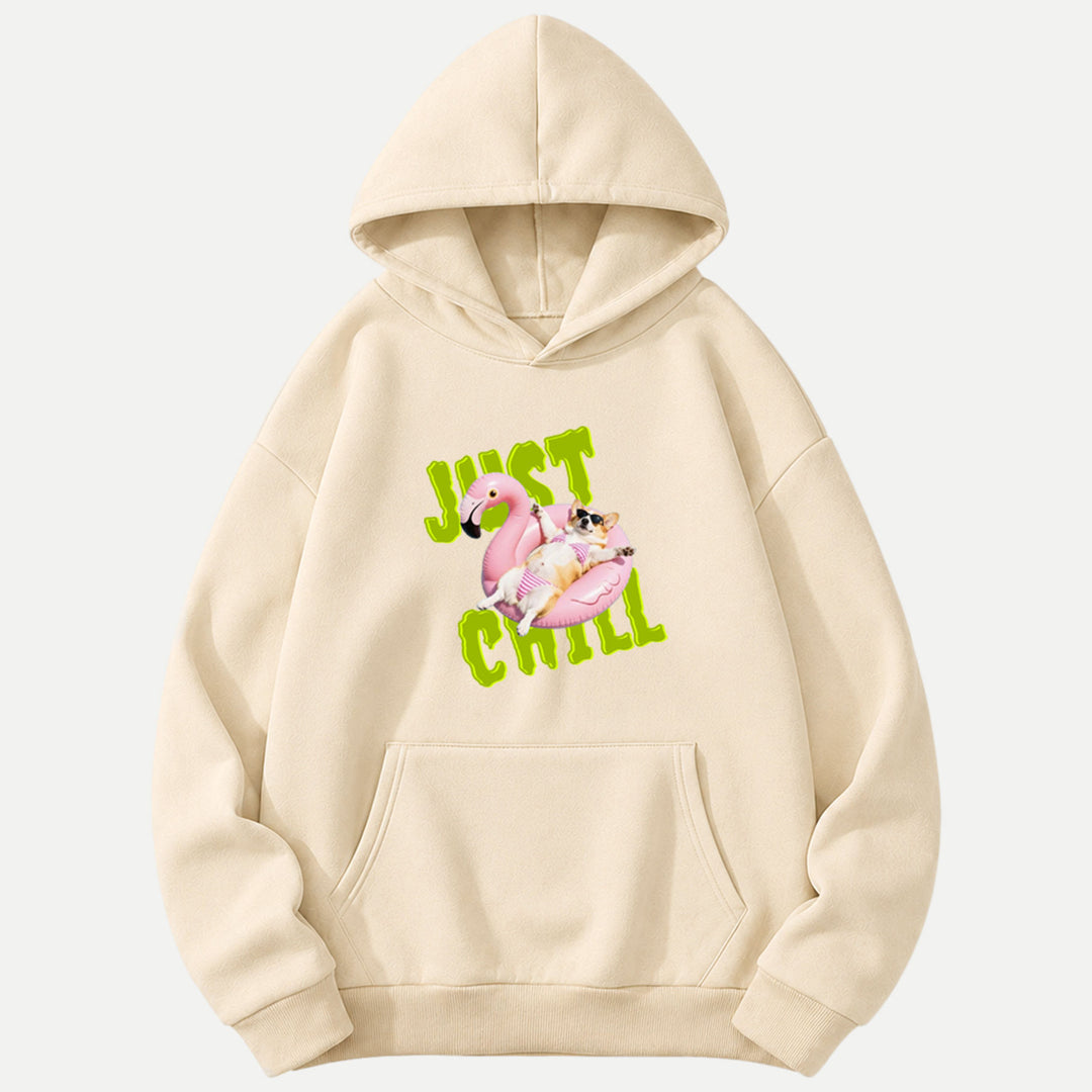 Just Chill Flamingo Dog vintage T-Shirt