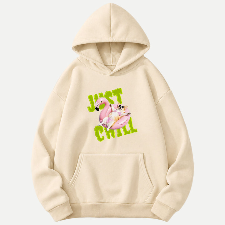 Just Chill Flamingo Dog vintage T-Shirt