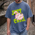 Funny Corgi "Just Chill" Flamingo Pool Float T-Shirt