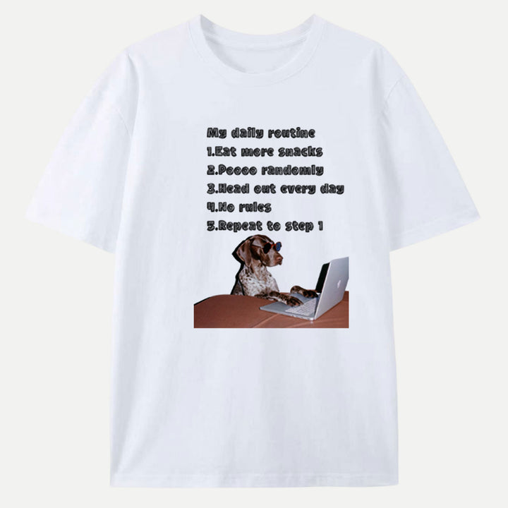 My Daily Routine Dog vintage T-Shirt