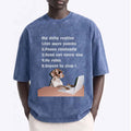 Funny Dog "My Daily Routine" Laptop Graphic T-Shirt