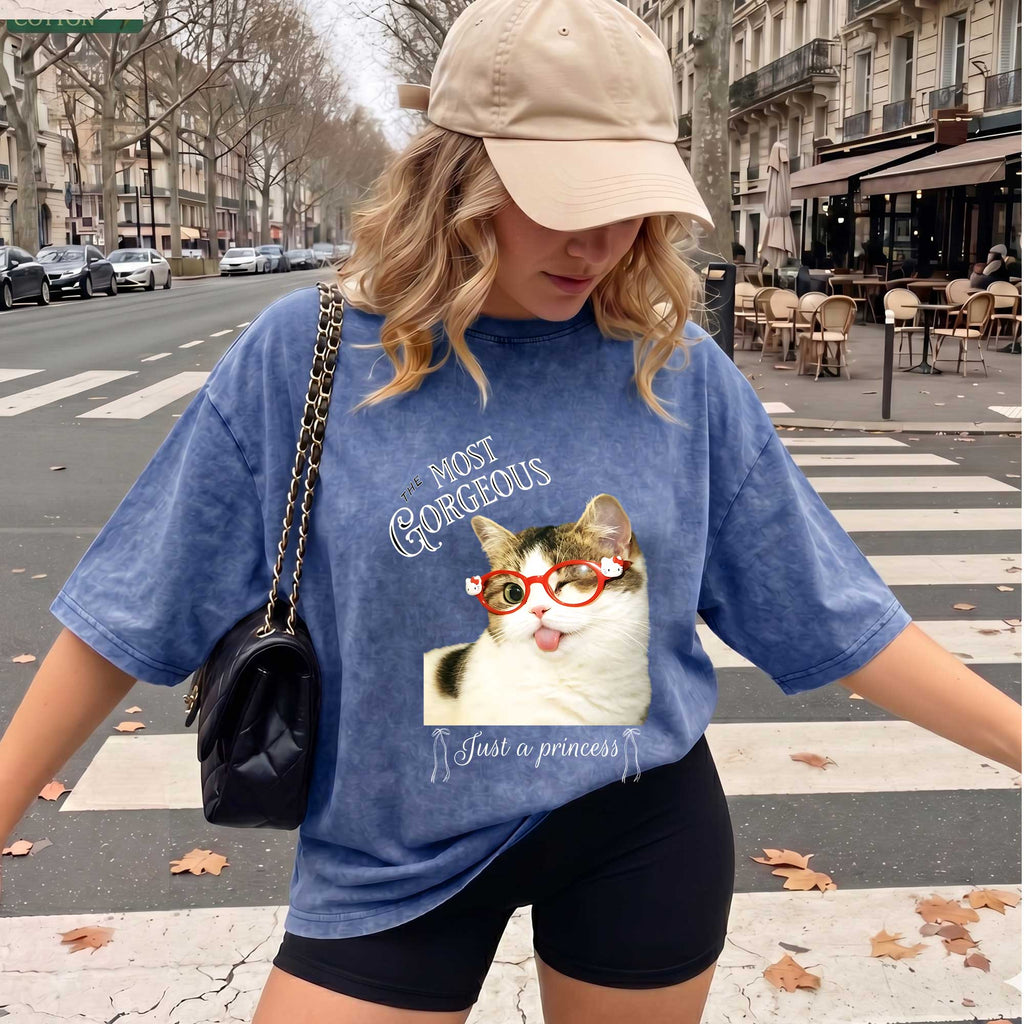 Sassy Cat "The Most Gorgeous" Graphic T-shirt