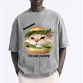Funny Cat Burger Graphic T-Shirt