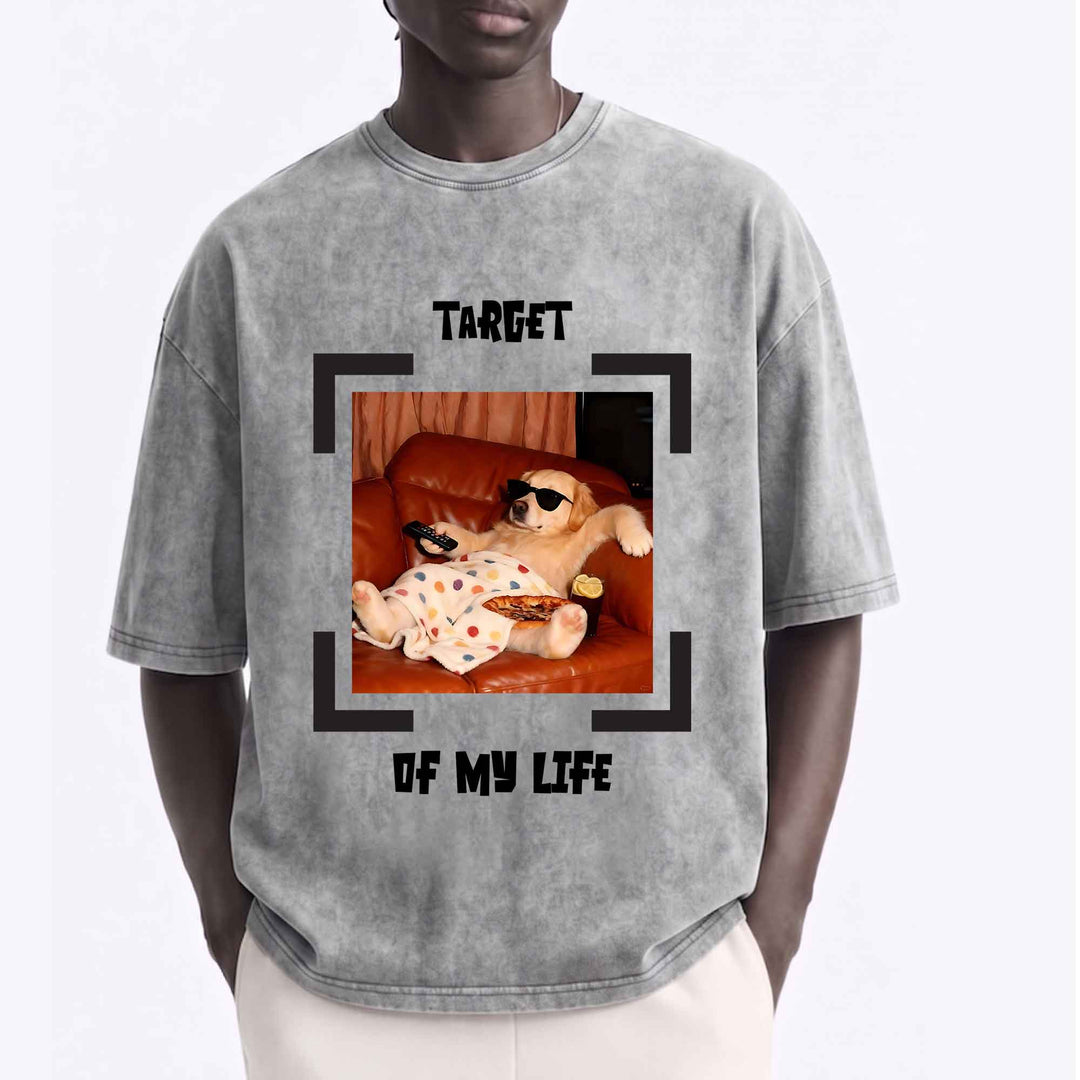 Funny Dog "Target of My Life" Graphic T-Shirt