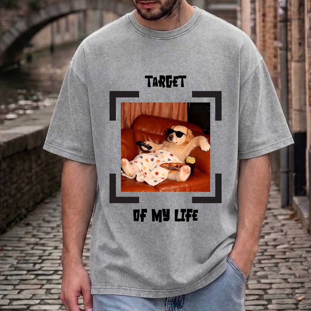 Funny Dog "Target of My Life" Graphic T-Shirt