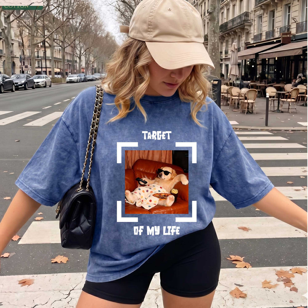 Funny Dog "Target of My Life" Graphic T-Shirt