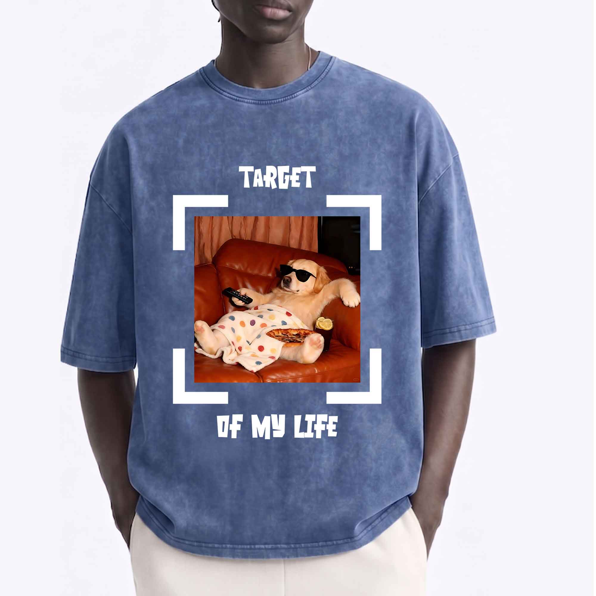 Funny Dog "Target of My Life" Graphic T-Shirt