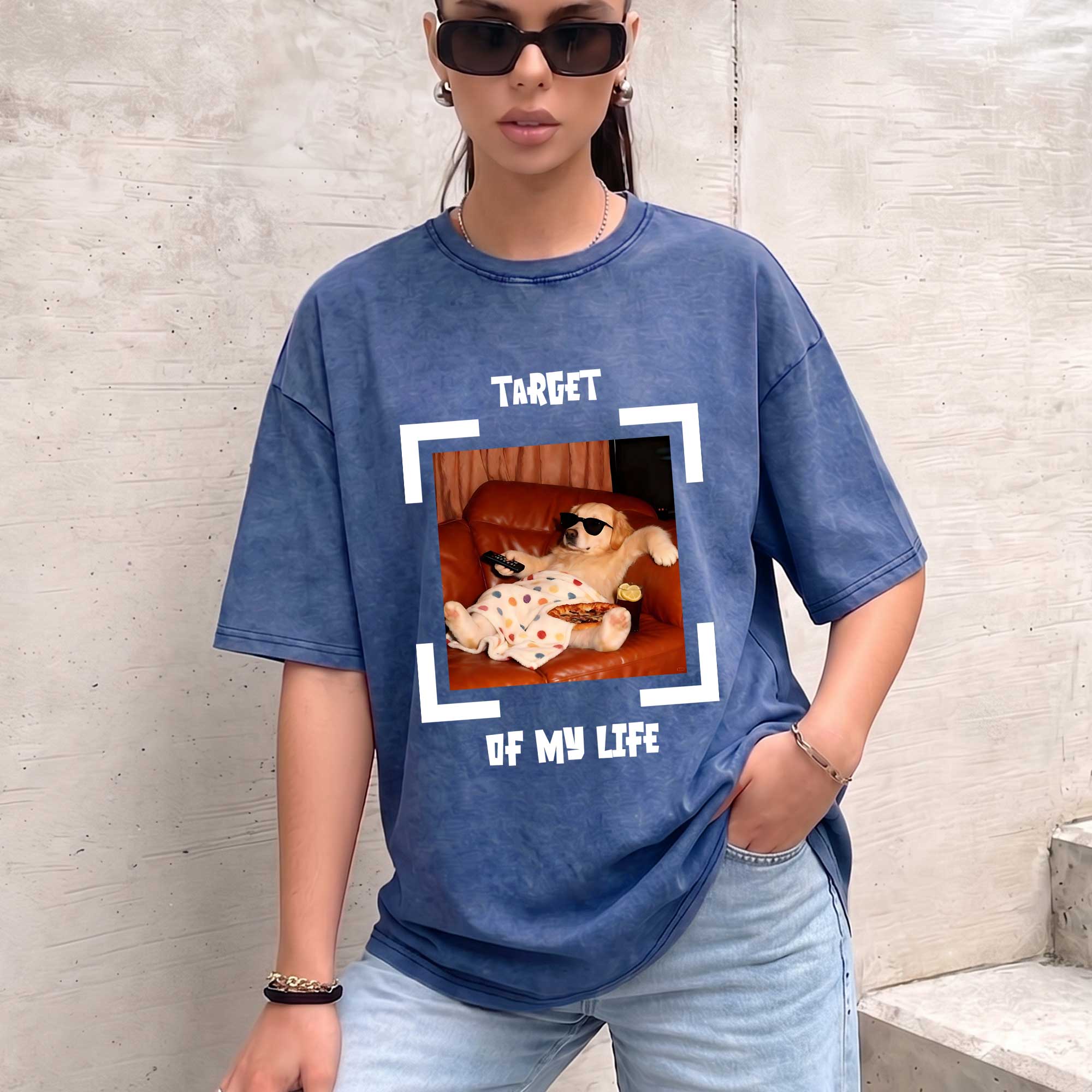 Funny Dog "Target of My Life" Graphic T-Shirt