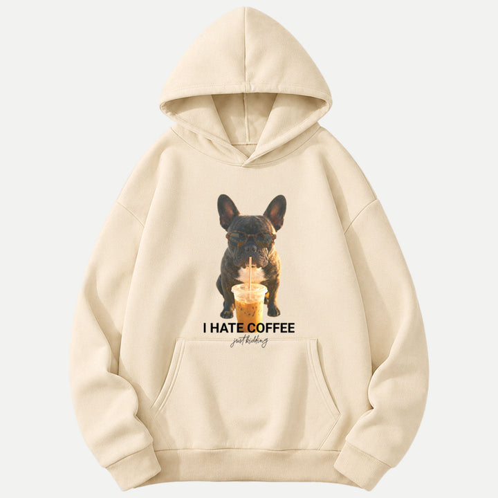 I Hate Coffee Just Kidding French Bulldog vintage T-Shirt