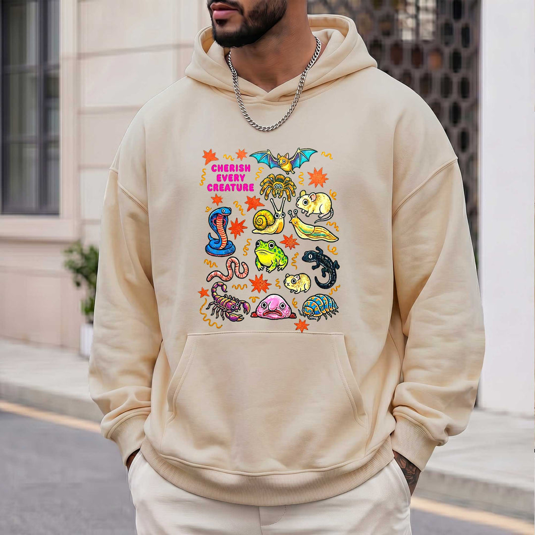 Cute Weird Nature "Cherish Every Creature" Hoodie