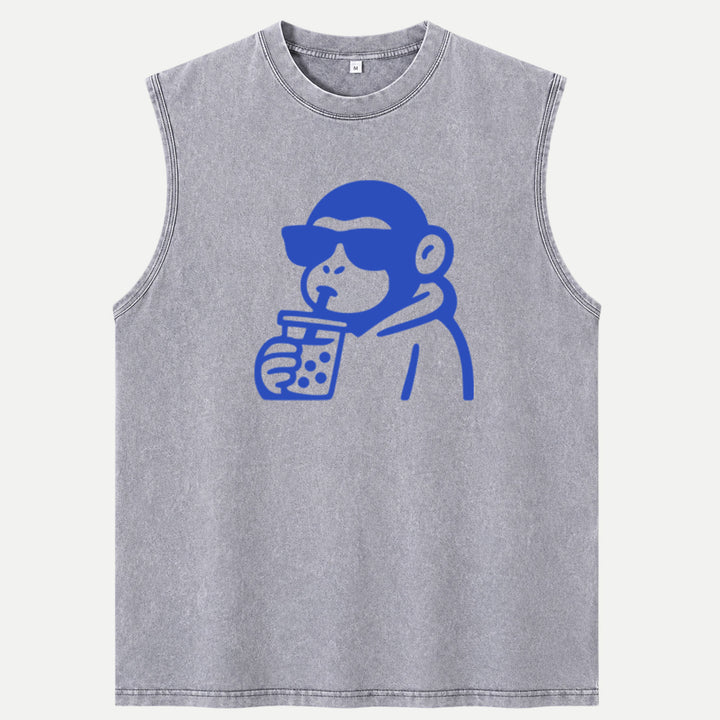 Cool Monkey Drinking Boba T-Shirt
