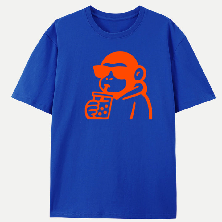 Cool Monkey Drinking Boba T-Shirt