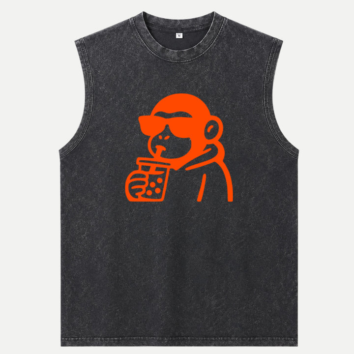 Cool Monkey Drinking Boba T-Shirt
