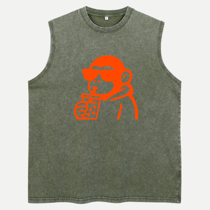 Cool Monkey Drinking Boba T-Shirt