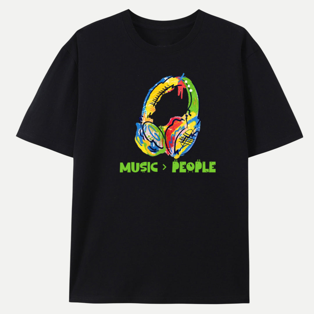 Music Over People tee