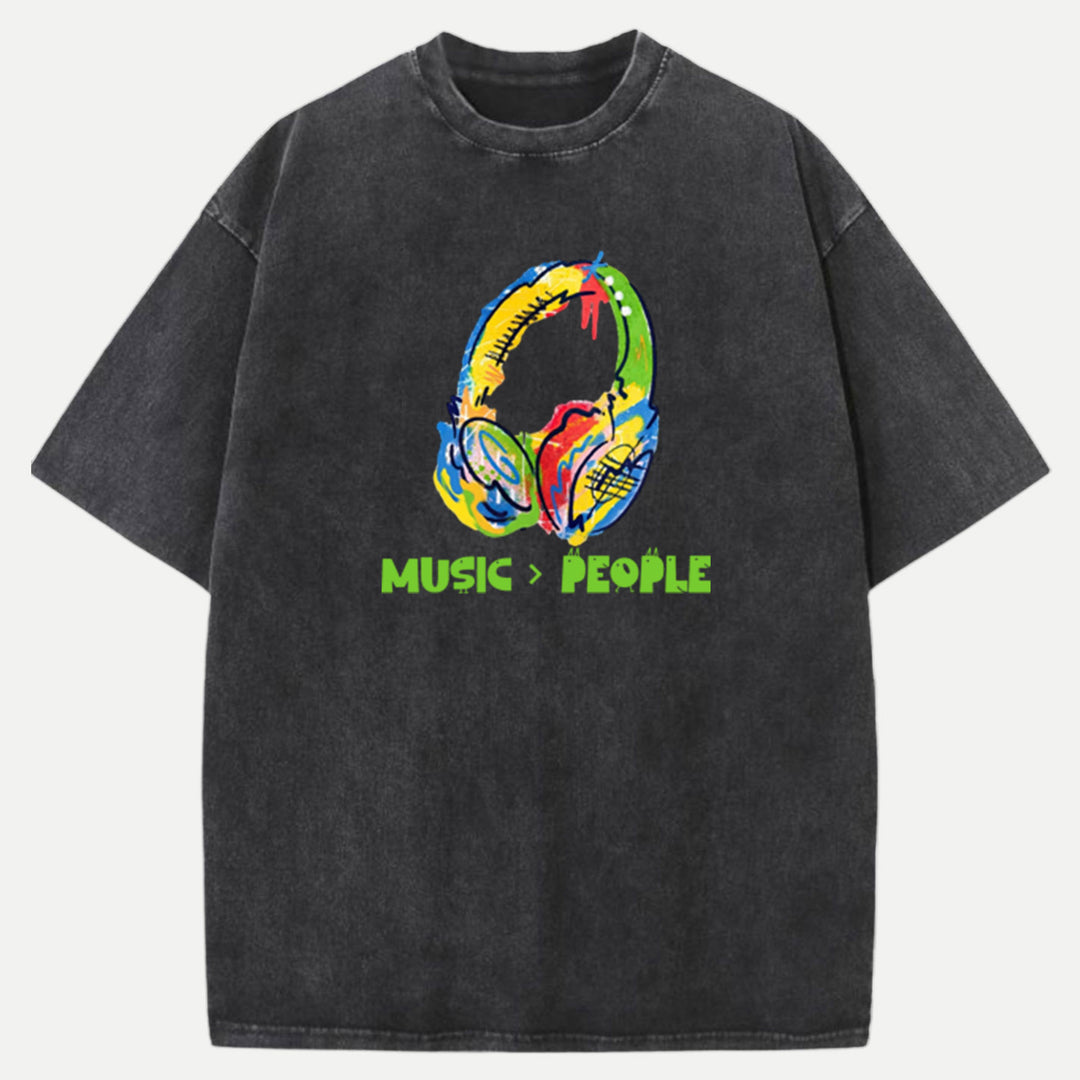 Music Over People tee