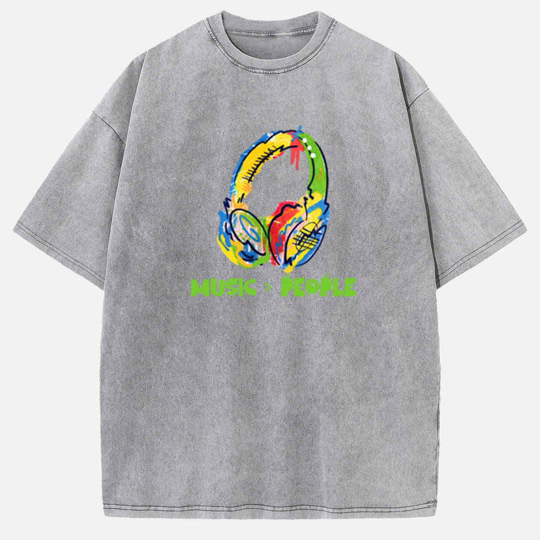 Music Over People tee