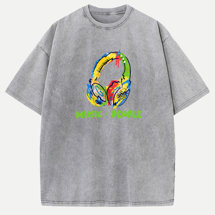 Music Over People tee