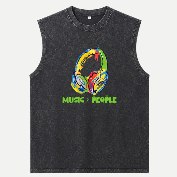 Music Over People tee