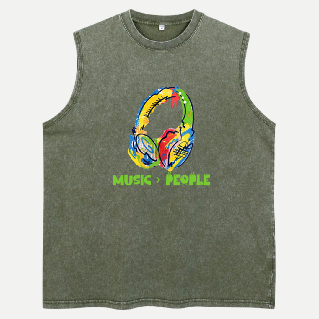 Music Over People tee