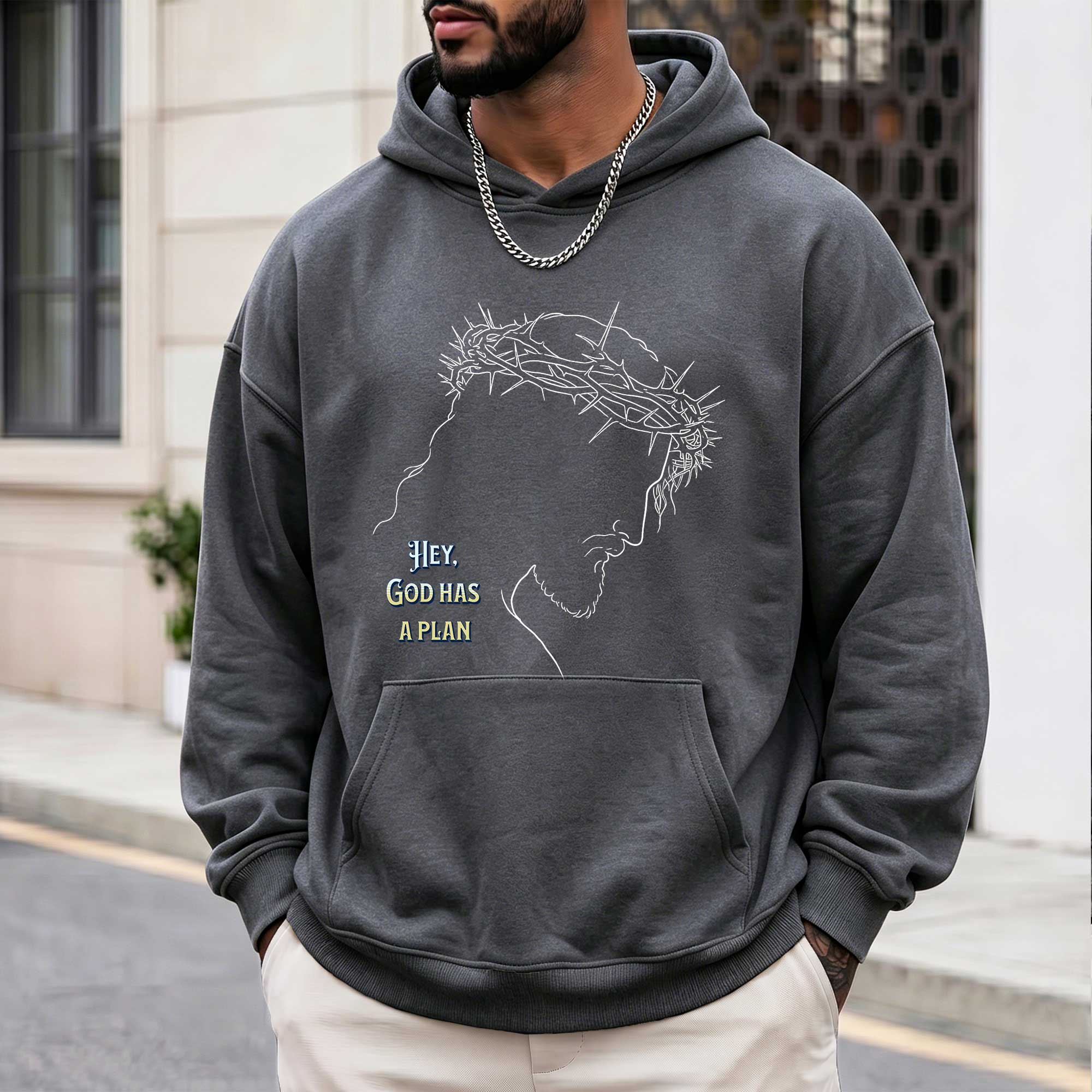Hey God Has a Plan Christian Faith Hoodie