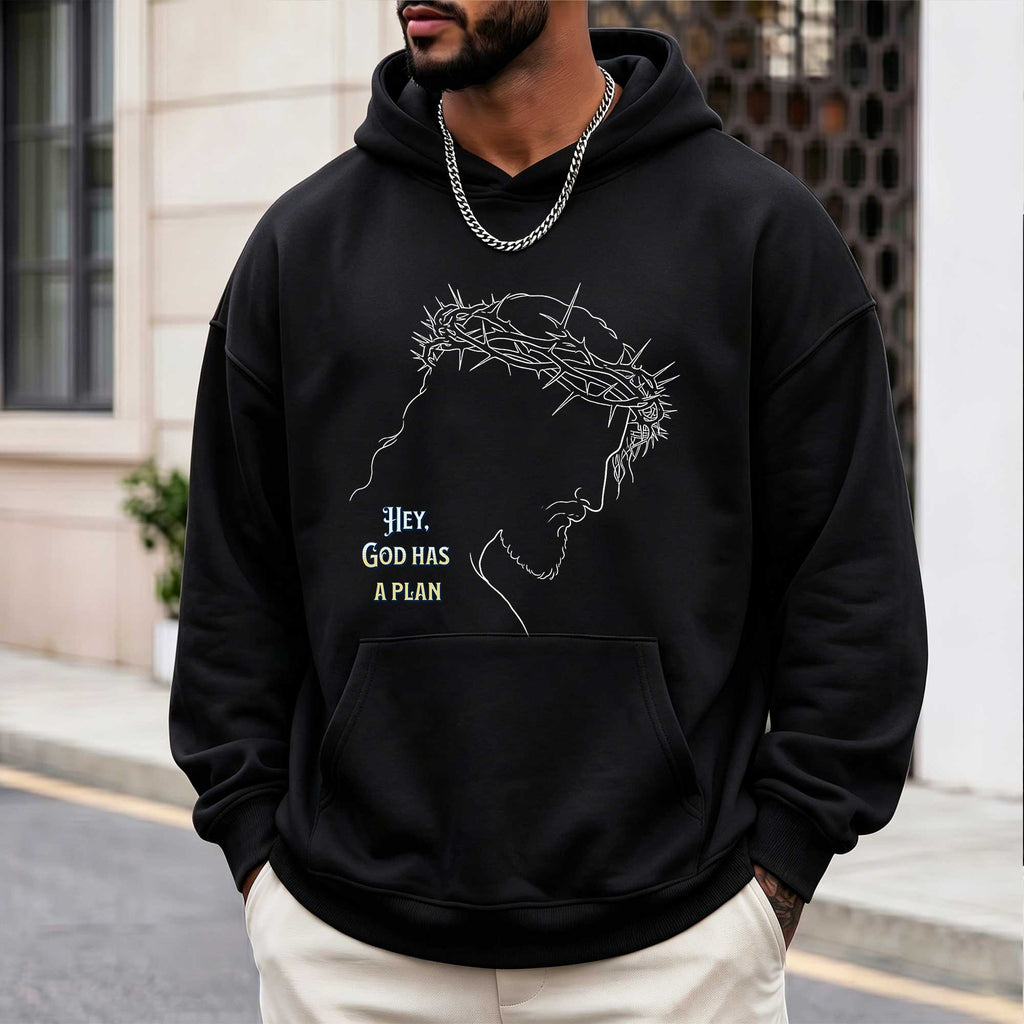 Hey God Has a Plan Christian Faith Hoodie