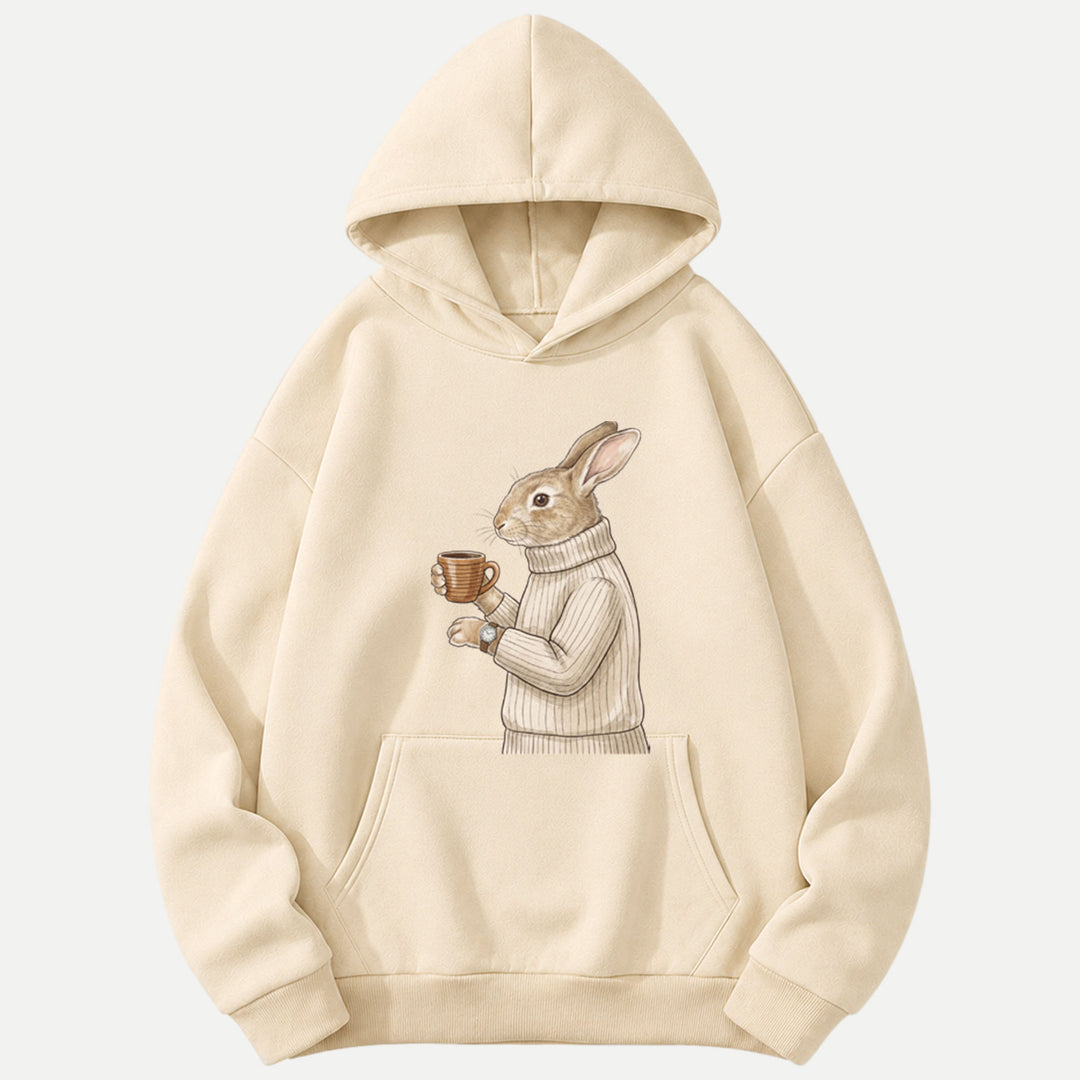 Sophisticated Coffee Drinking Rabbit T-Shirt