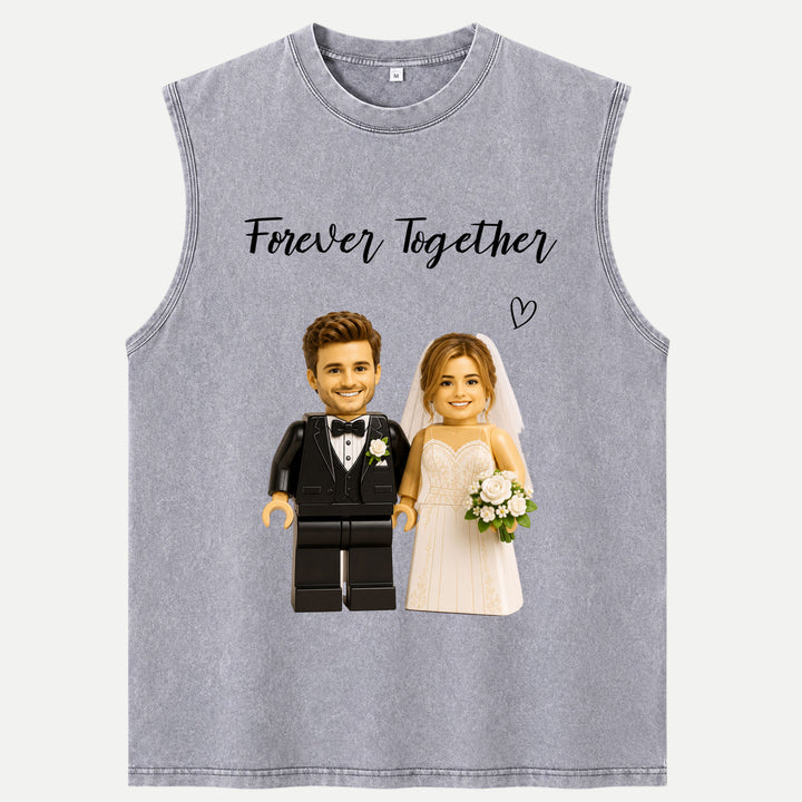 Personalized Brick Figure "Forever Together" Wedding T-Shirt