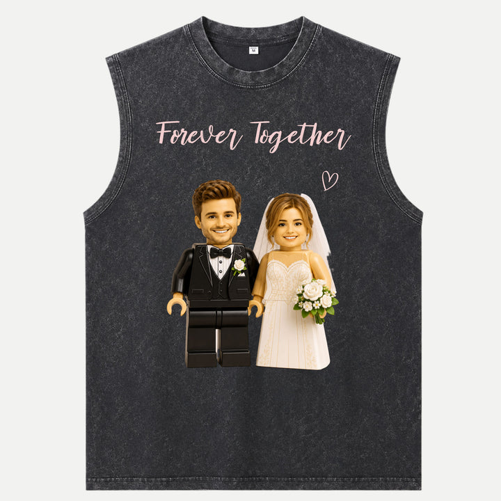 Personalized Brick Figure "Forever Together" Wedding T-Shirt