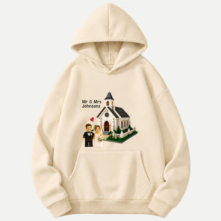 Personalized Brick Figure Wedding Church T-Shirt