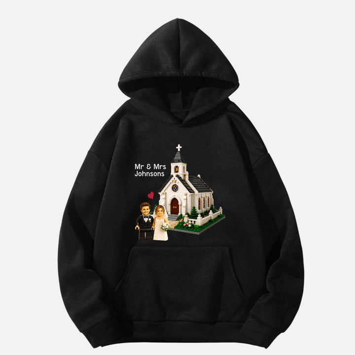Personalized Brick Figure Wedding Church T-Shirt