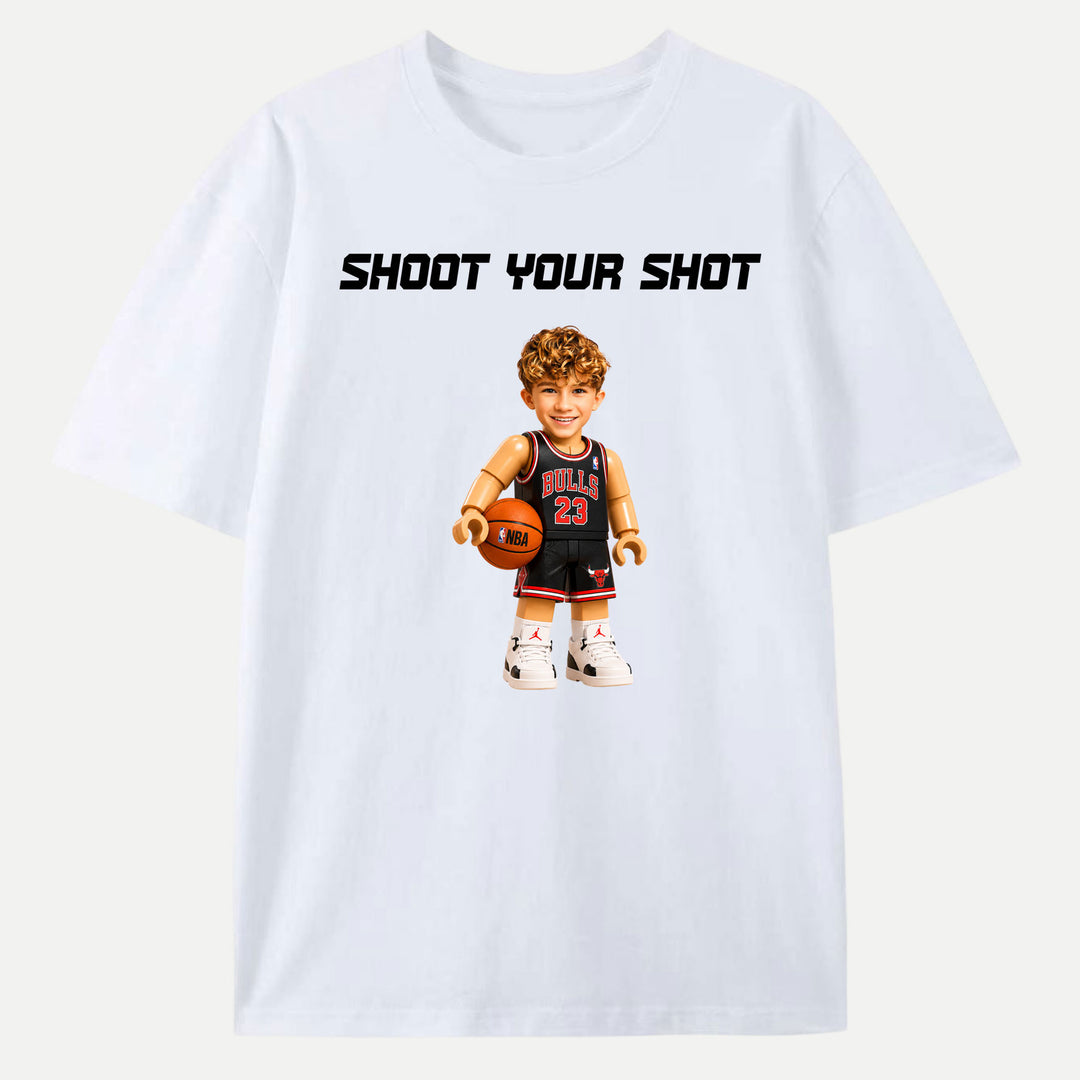 Personalized Brick Figure Basketball T-Shirt