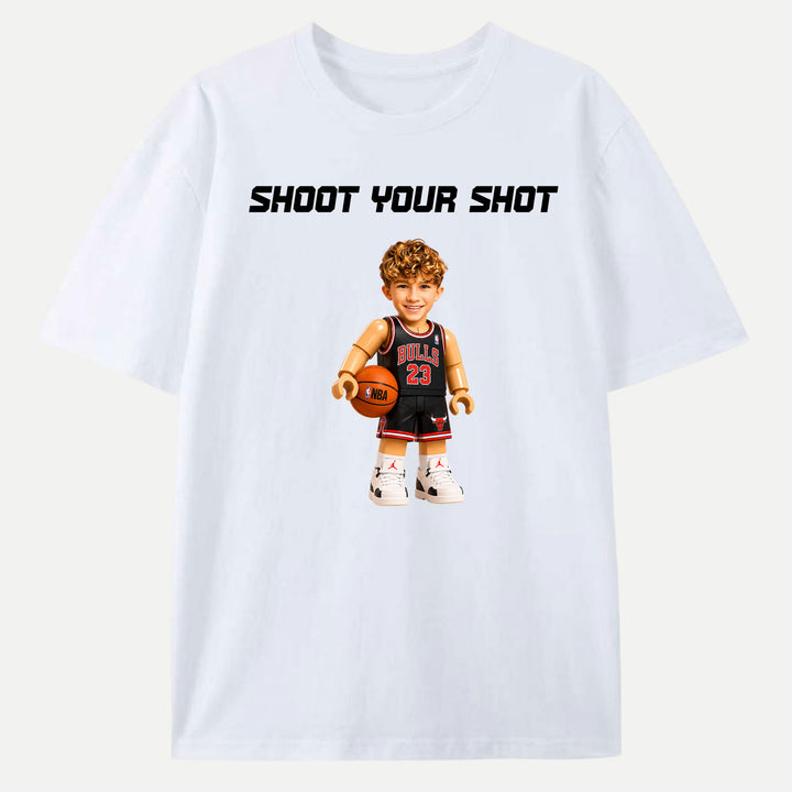 Personalized Brick Figure Basketball T-Shirt