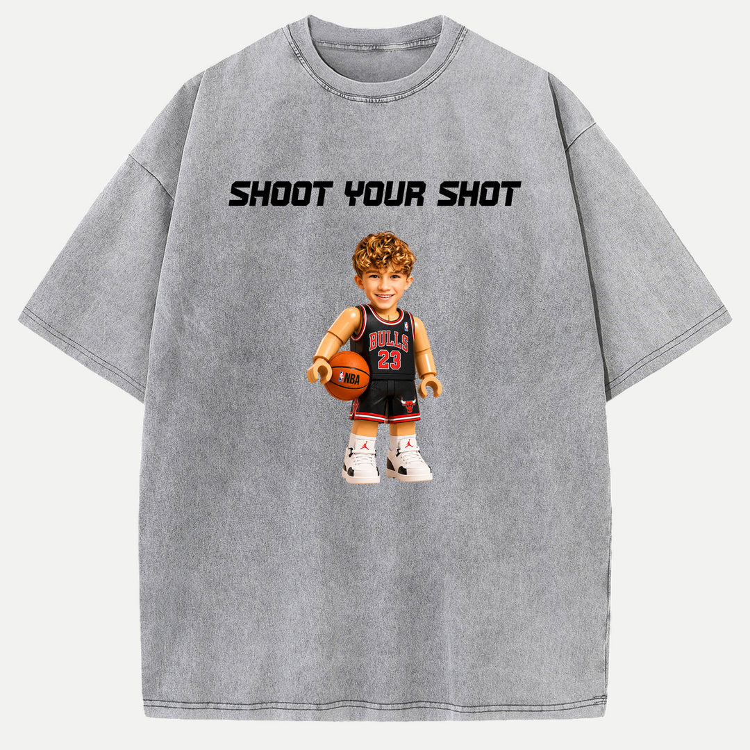Personalized Brick Figure Basketball T-Shirt