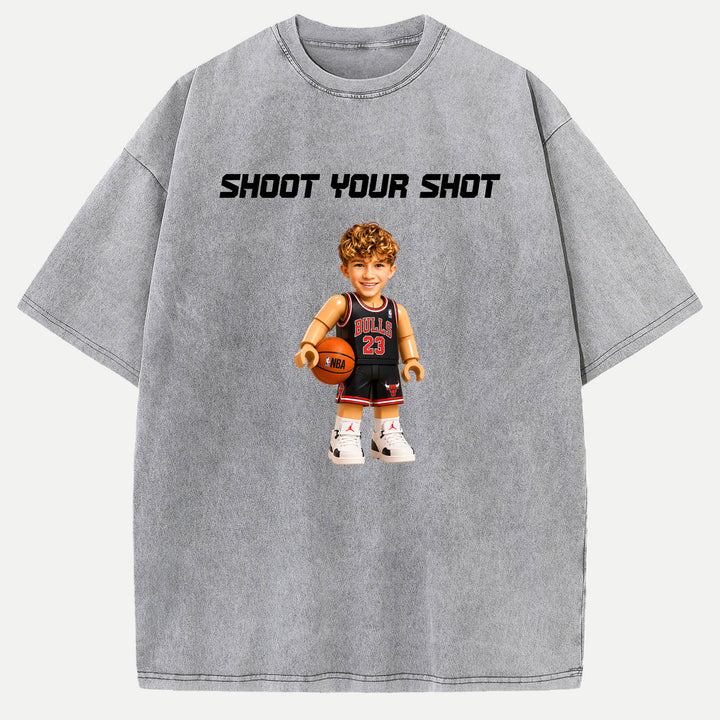 Personalized Brick Figure Basketball T-Shirt