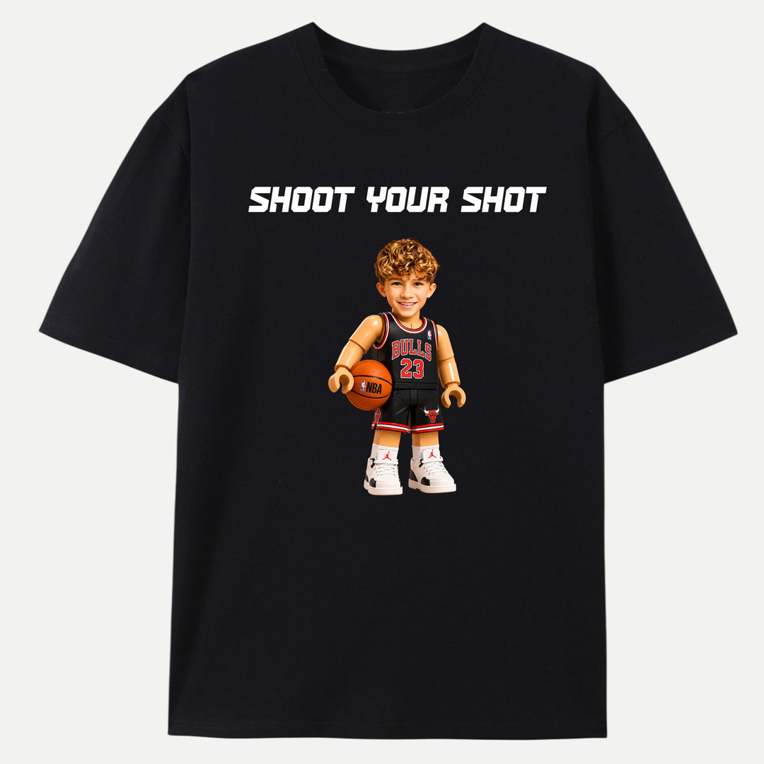 Personalized Brick Figure Basketball T-Shirt