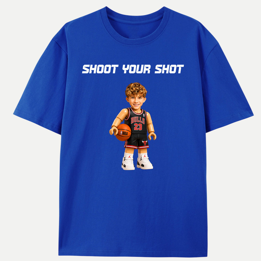 Personalized Brick Figure Basketball T-Shirt