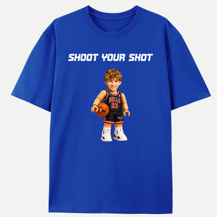 Personalized Brick Figure Basketball T-Shirt