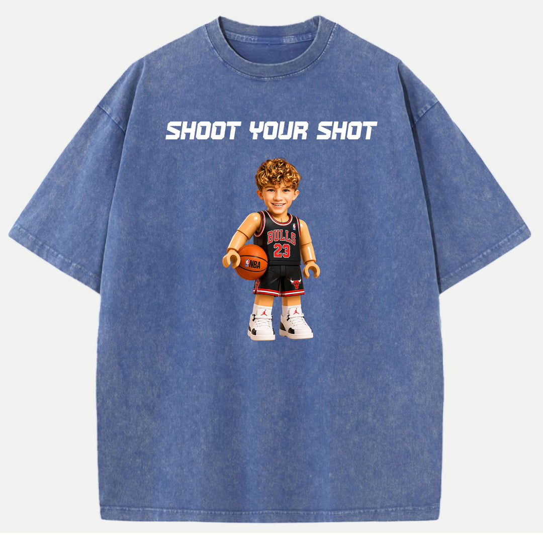 Personalized Brick Figure Basketball T-Shirt