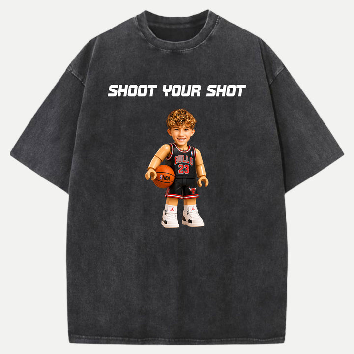 Personalized Brick Figure Basketball T-Shirt