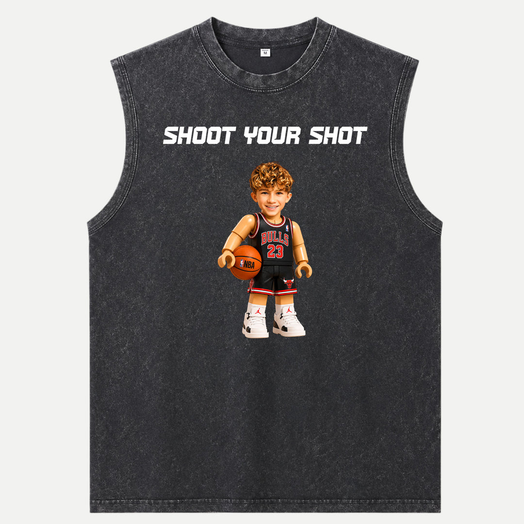 Personalized Brick Figure Basketball T-Shirt