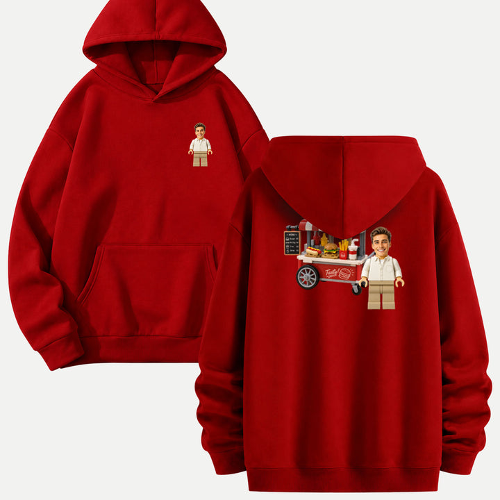 Personalized Brick Figure Food Cart T-Shirt