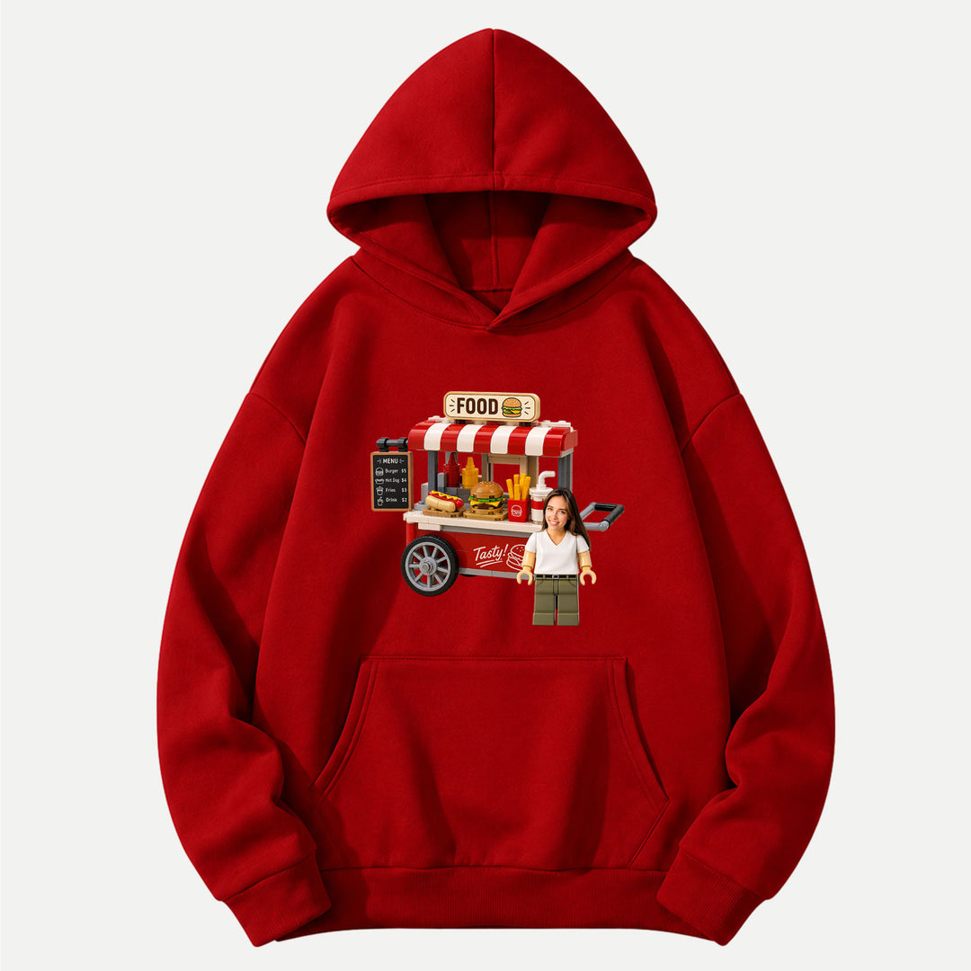 Personalized Brick Figure Food Cart T-Shirt