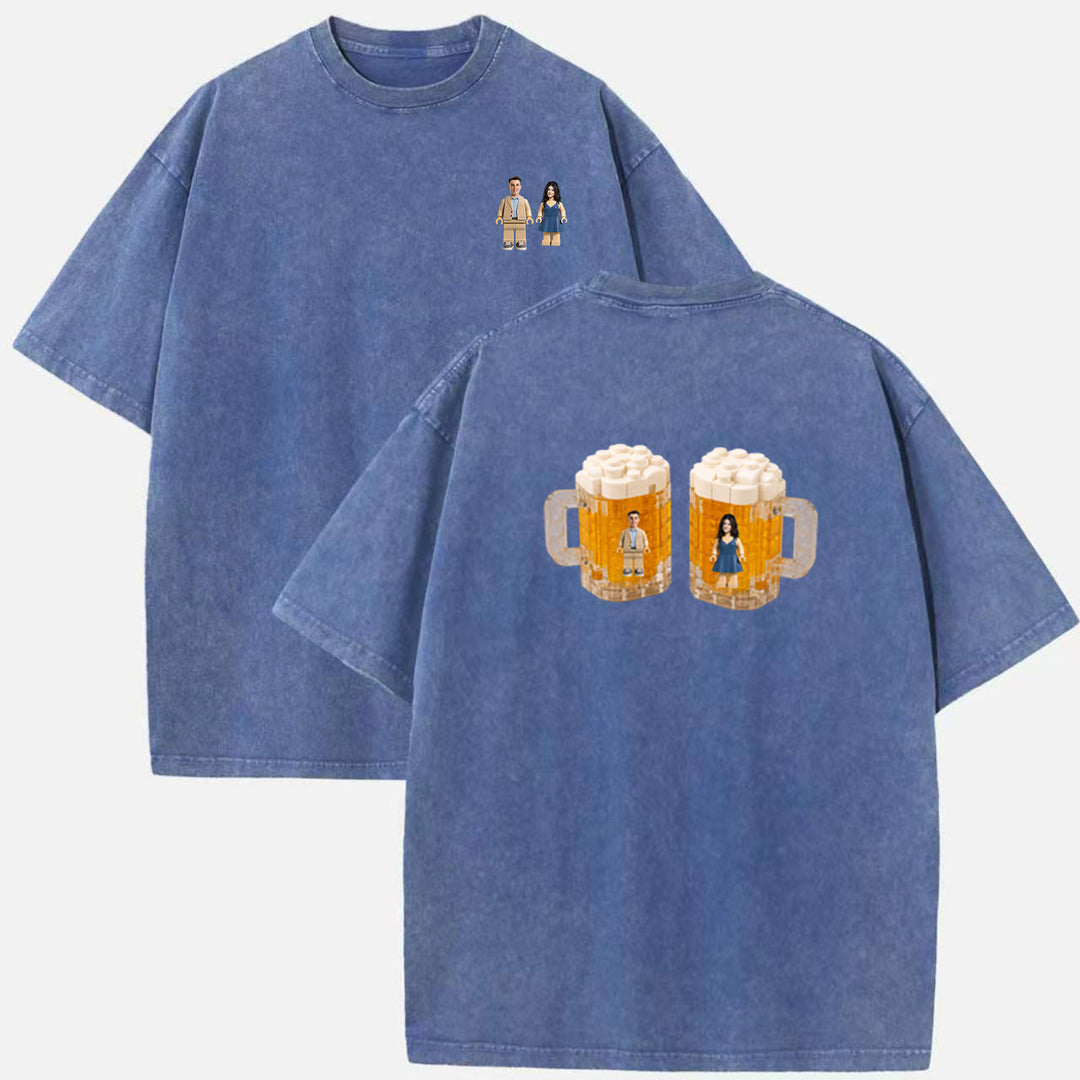 Personalized Brick Figure Beer Mugs T-Shirt